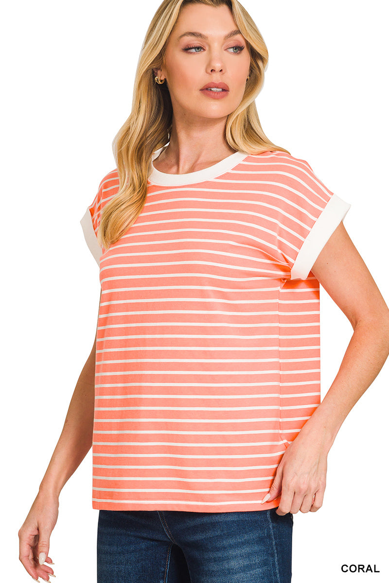 Sienna Stripe Tee-Reg